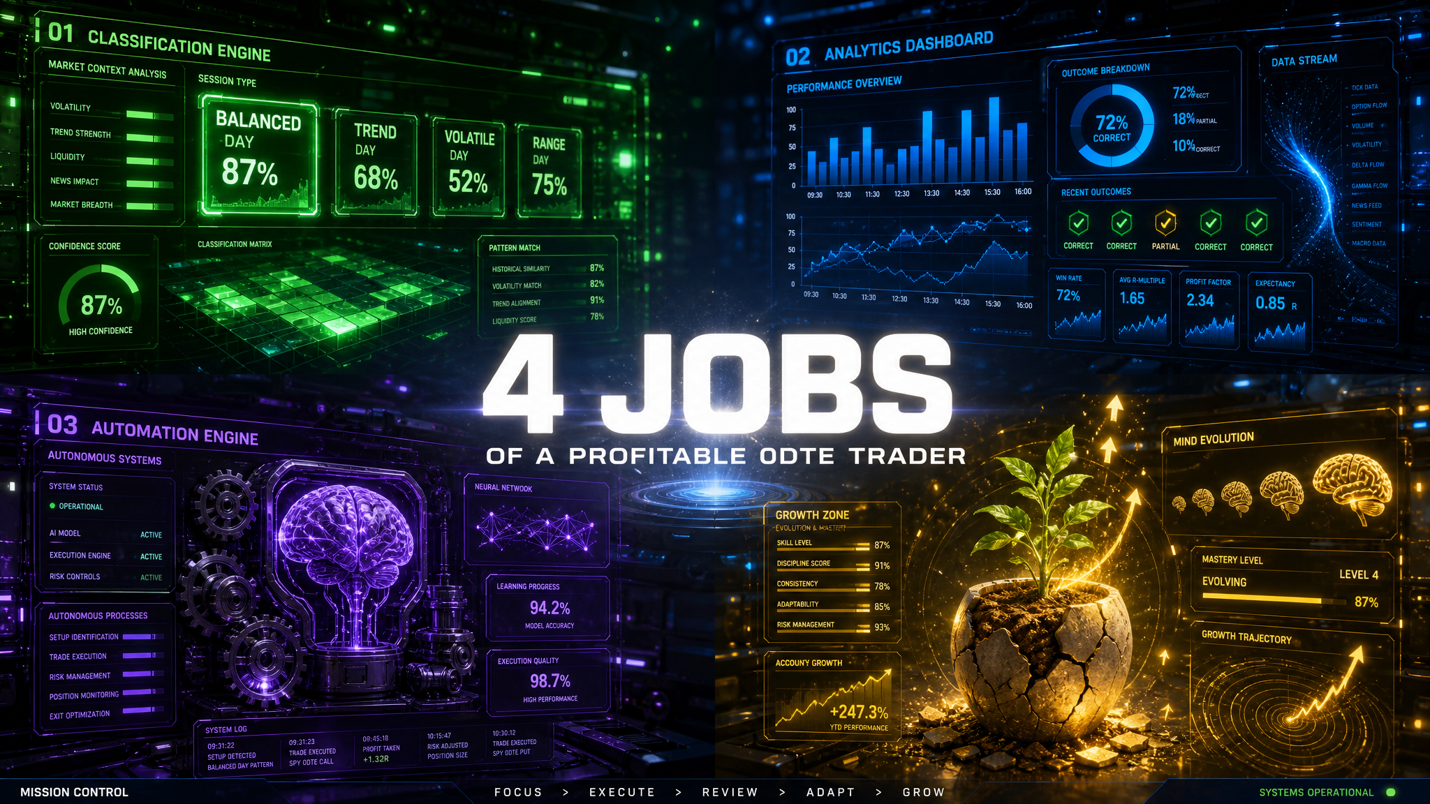 The 4 Jobs of a Profitable 0DTE Trader